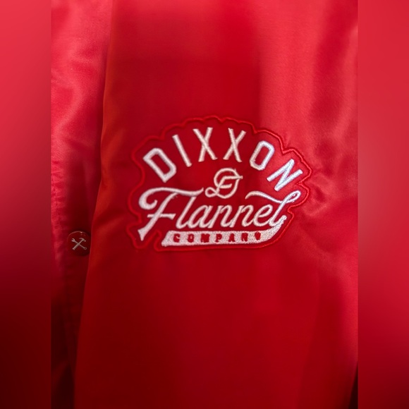 DIXXON PASTIME NYLON VARSITY JACKET - RED Bomber Jacket Men’s 3XL - Picture 2 of 10